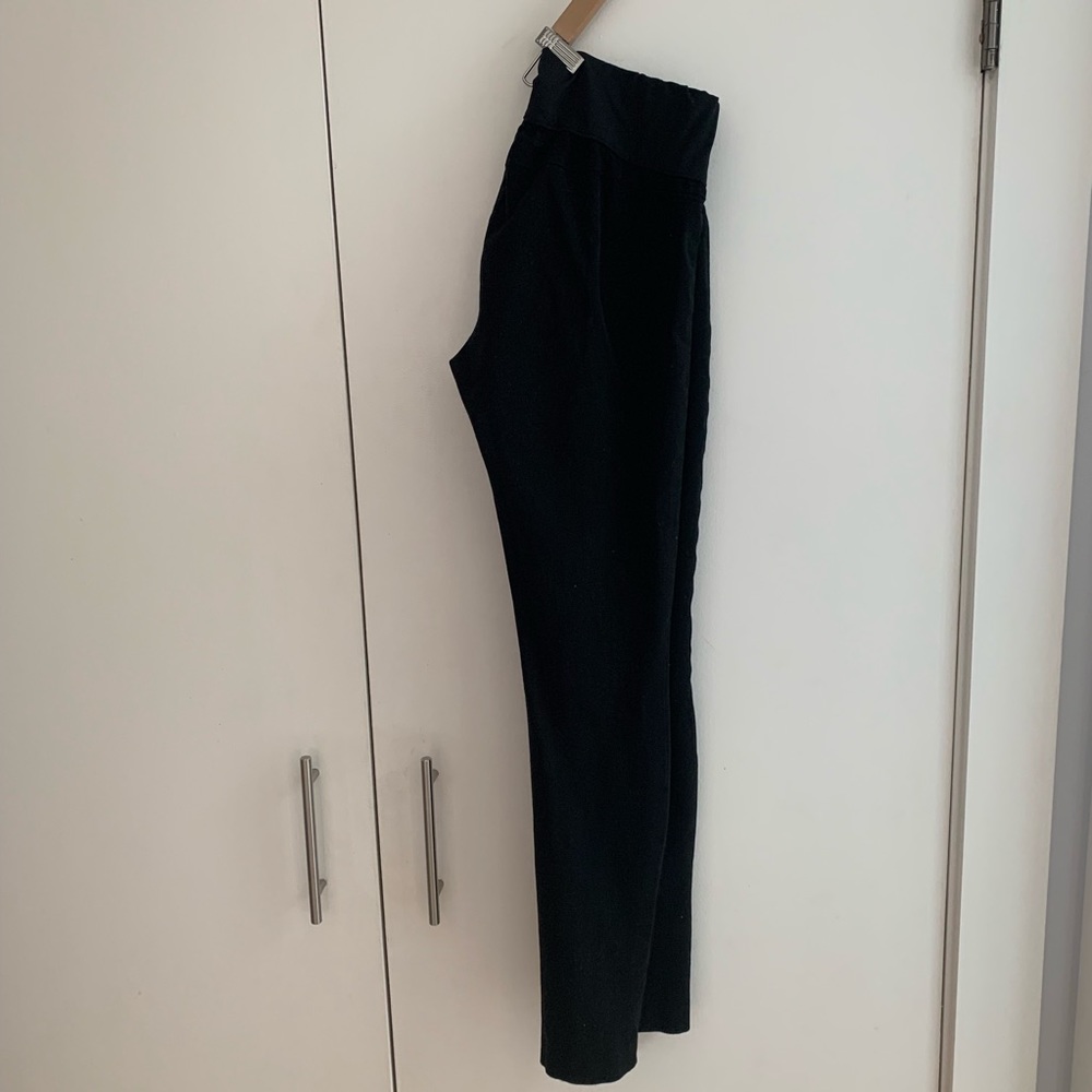 Black maternity two-way stretch pants